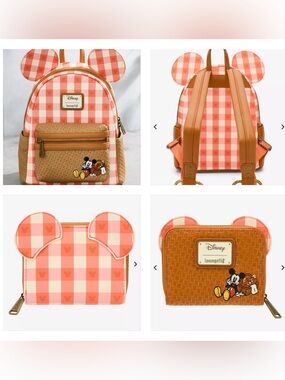 Loungefly Disney Mickey Mouse Picnic Ears Mini Backpack & Wallet - Exclusive